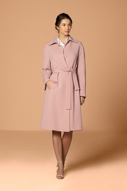Cappotto lã vestaglia Alessandra rosé