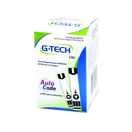 Tiras Reagentes para Medição de Glicose G-Tech Lite - 100 Unidades