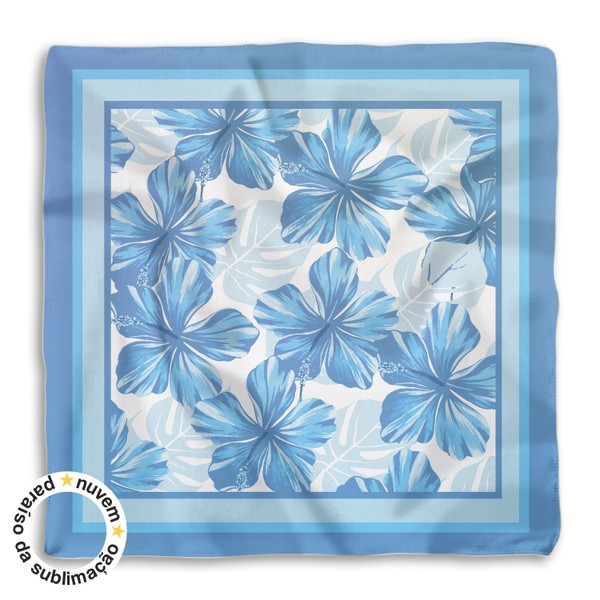 Foto do produto lenço coleção samanta sassá - hibisco azul