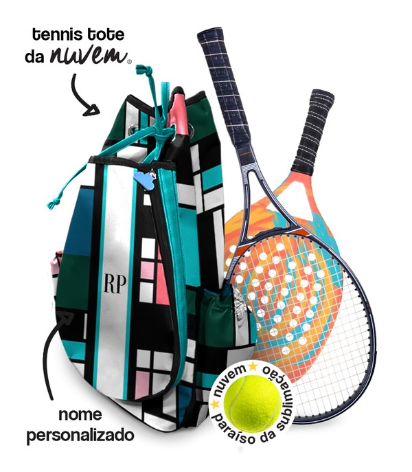 Foto do produto tennis tote raqueteira coleção fashion - abstrato mondrian
