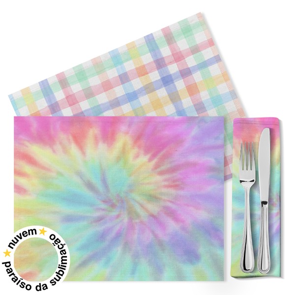 Foto do produto mesa posta dupla face - tie dye candy colors