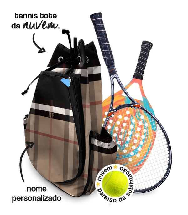 Foto do produto tennis tote raqueteira unissex - xadrez preto