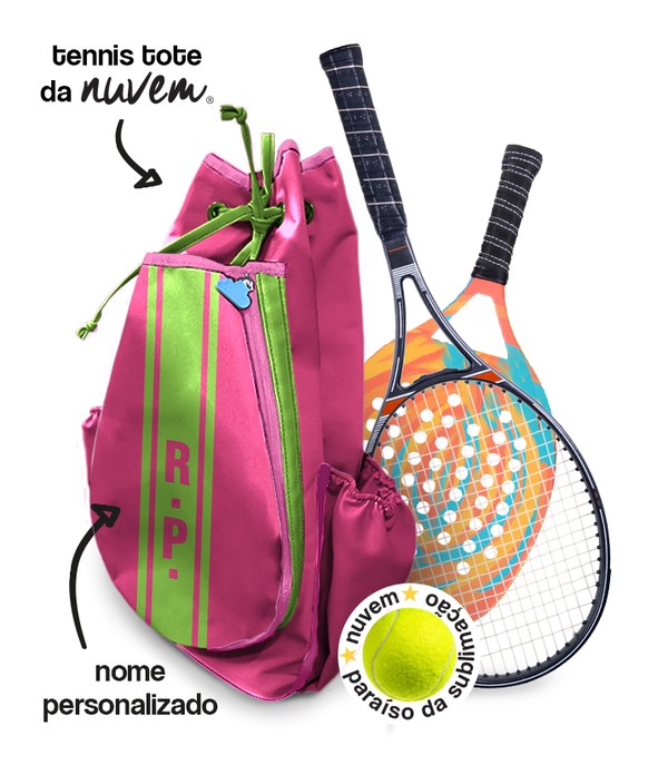 Foto do produto tennis tote raqueteira - rosa limão