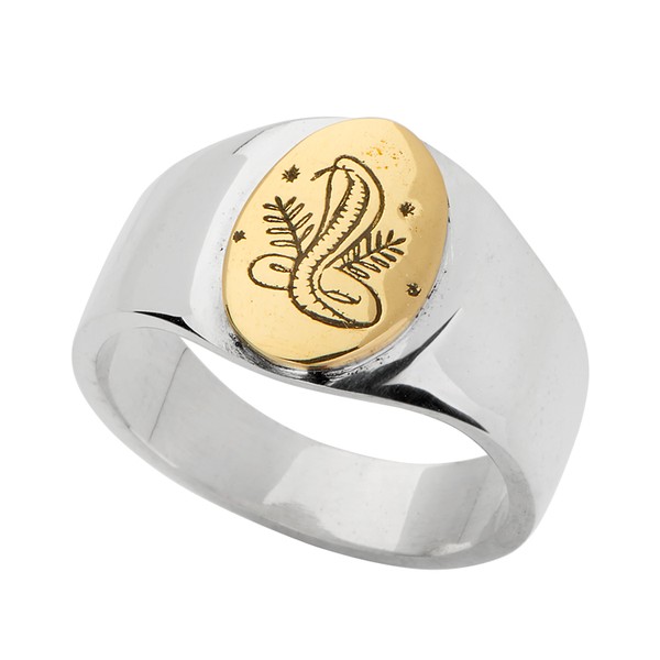 Anel - Signet  Snake 100% Prata  | Ring – Signet  Snake 100% Silver