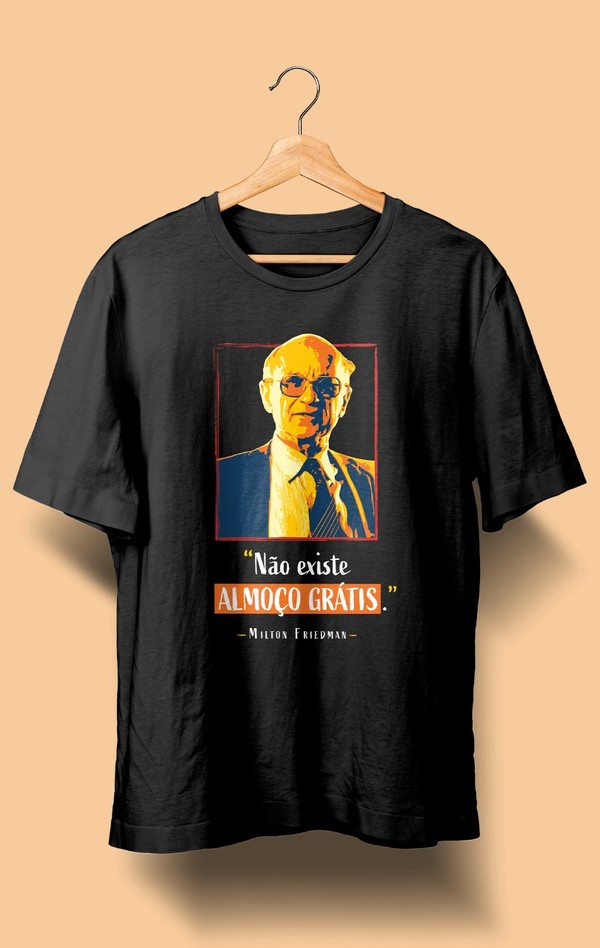 Foto do produto Camiseta Milton Friedman Preta (Feminina)