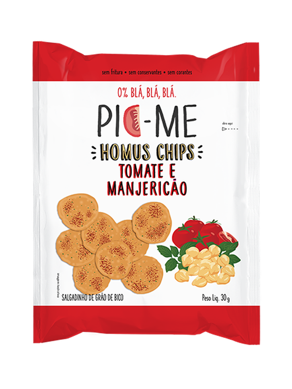 Homus Chips Tomate e Manjericão