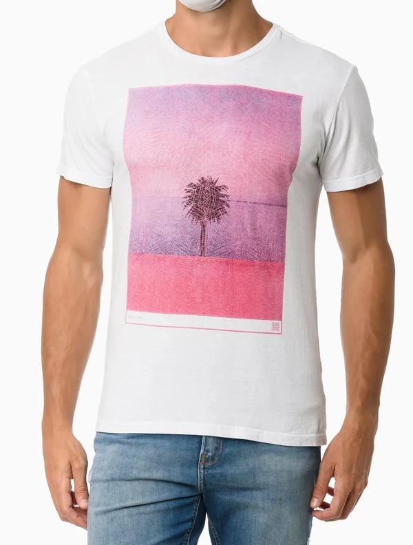 Foto do produto Camiseta Calvin Klein MC CKJ Pink Palm