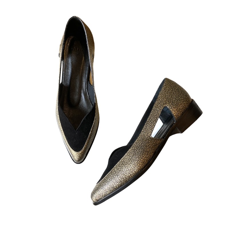 Sapato Sixties Bronze com Preto