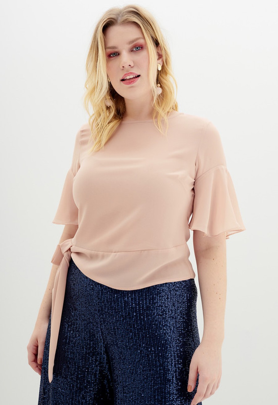 Blusa Amarracao Lateral Musseline
