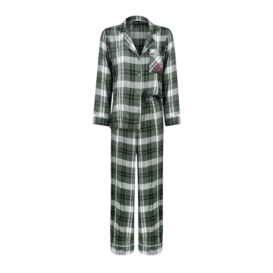 Pijama Pantalona Xadrez Verde - Inverno 21 