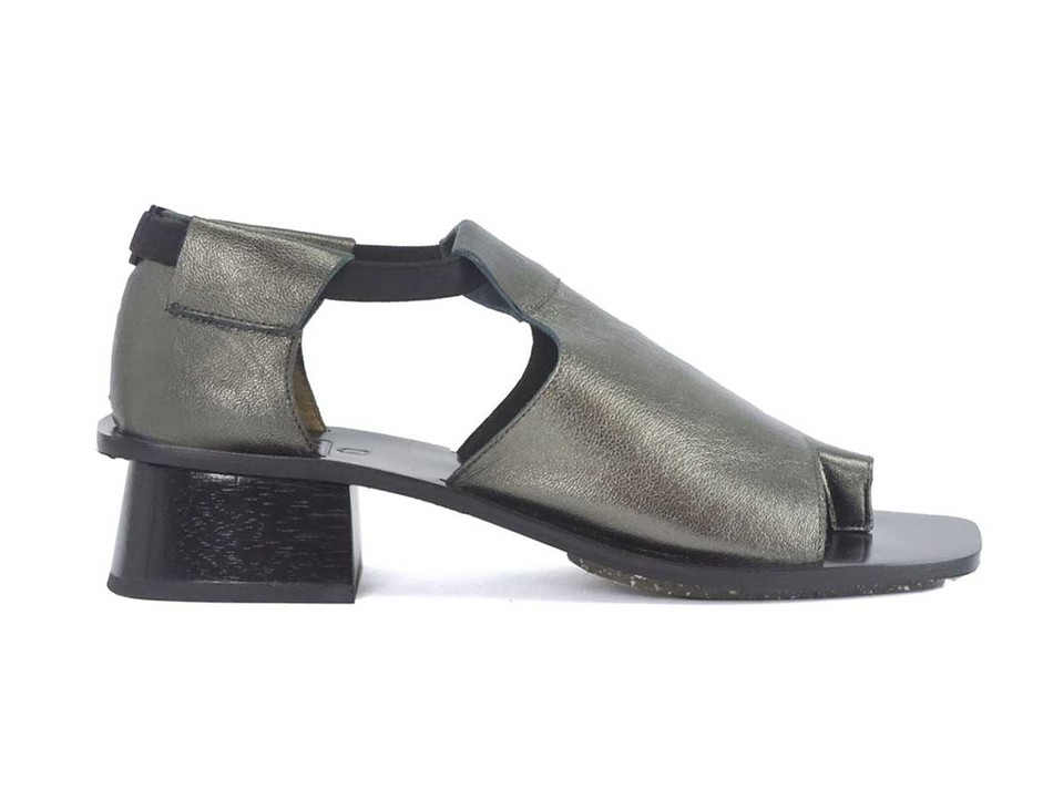 Sandália Vyrsan Top Aço / Preto + Acessorios|Vrsan Top Sandal Leather Metalic / Black + Accessories