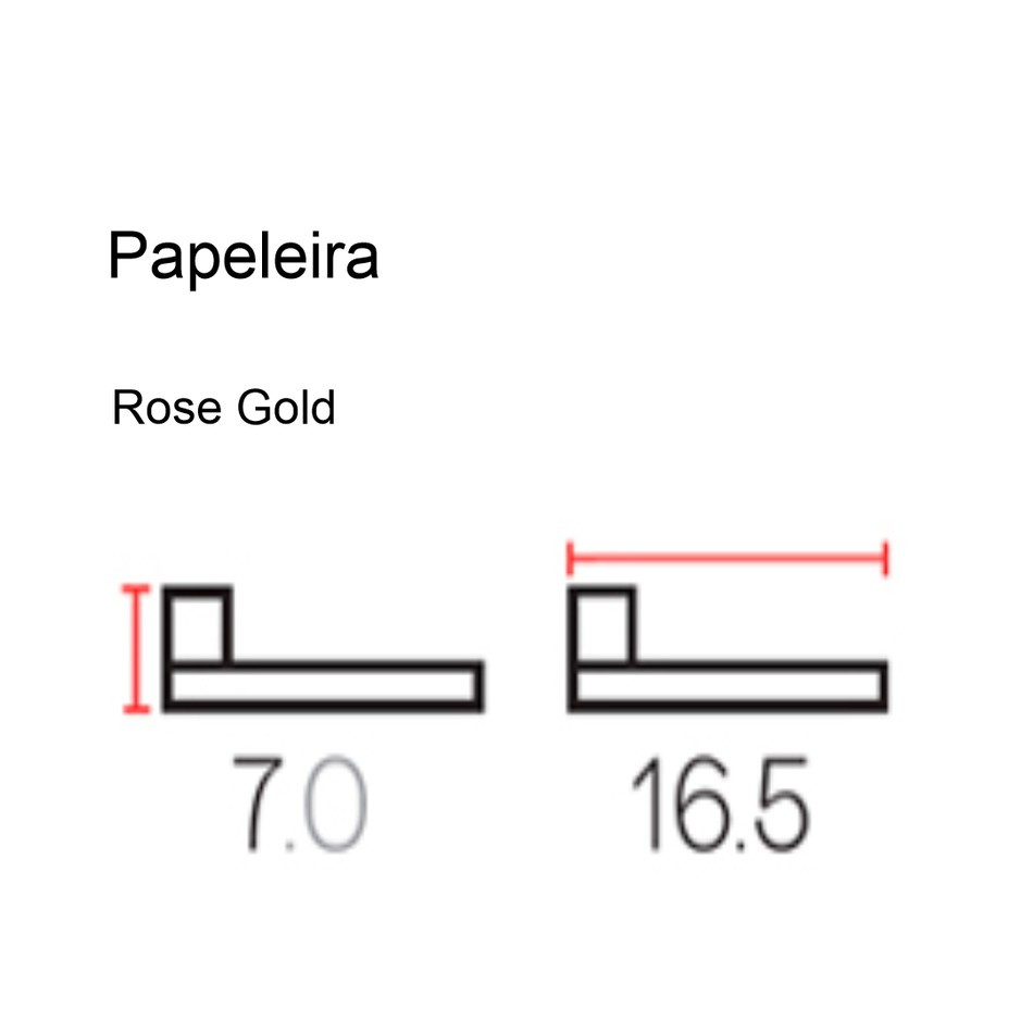 Papeleira Lexxa Bagno LX7160RG Rose Gold