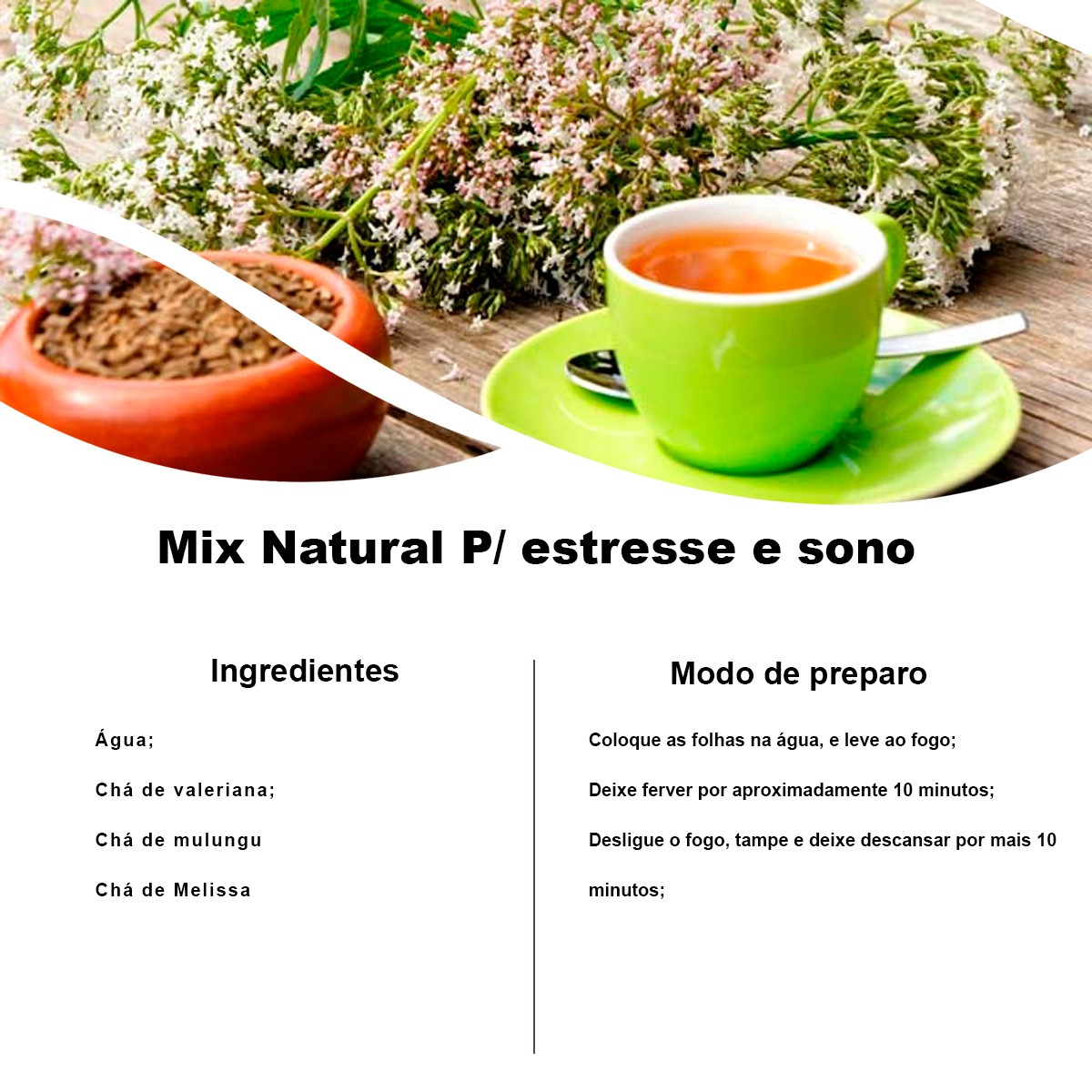 Kit 4 pct Chá de Valeriana - Valeriana Officinalis - 50g